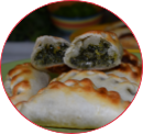 empanadas de espinaca, puerro y parmesano